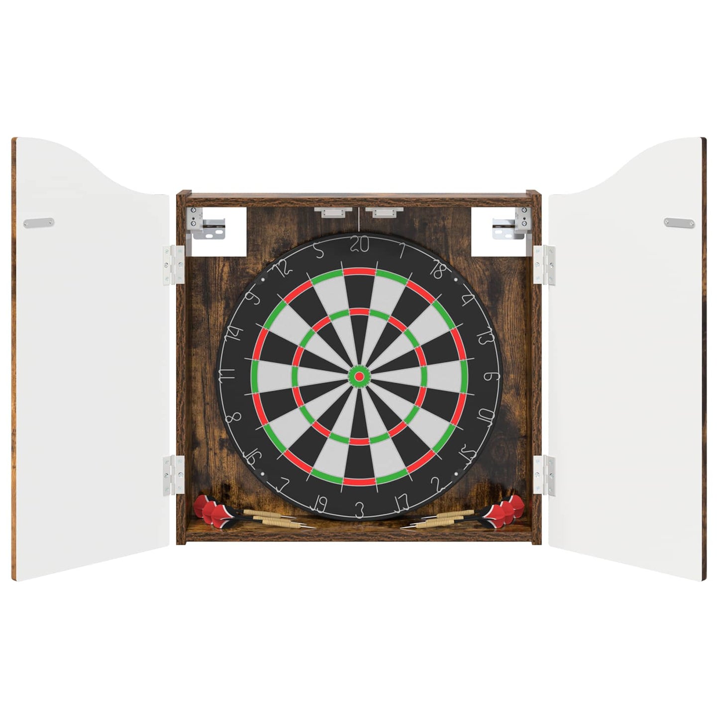 vidaXL Dartboard Cabinet Smoked Oak 56 x 12 x 63 cm Engineered Wood