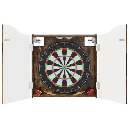 vidaXL Dartboard Cabinet Smoked Oak 56 x 12 x 63 cm Engineered Wood