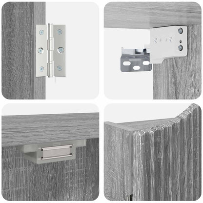 vidaXL Dartboard Cabinet Grey Sonoma 56 x 12 x 63 cm Engineered Wood