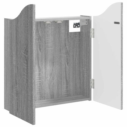 vidaXL Dartboard Cabinet Grey Sonoma 56 x 12 x 63 cm Engineered Wood