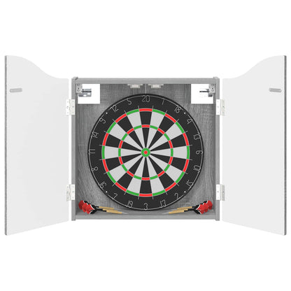 vidaXL Dartboard Cabinet Grey Sonoma 56 x 12 x 63 cm Engineered Wood