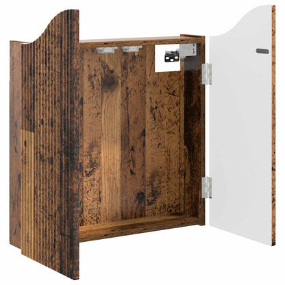 vidaXL Dartboard Cabinet Old Wood 56 x 12 x 63 cm Engineered Wood
