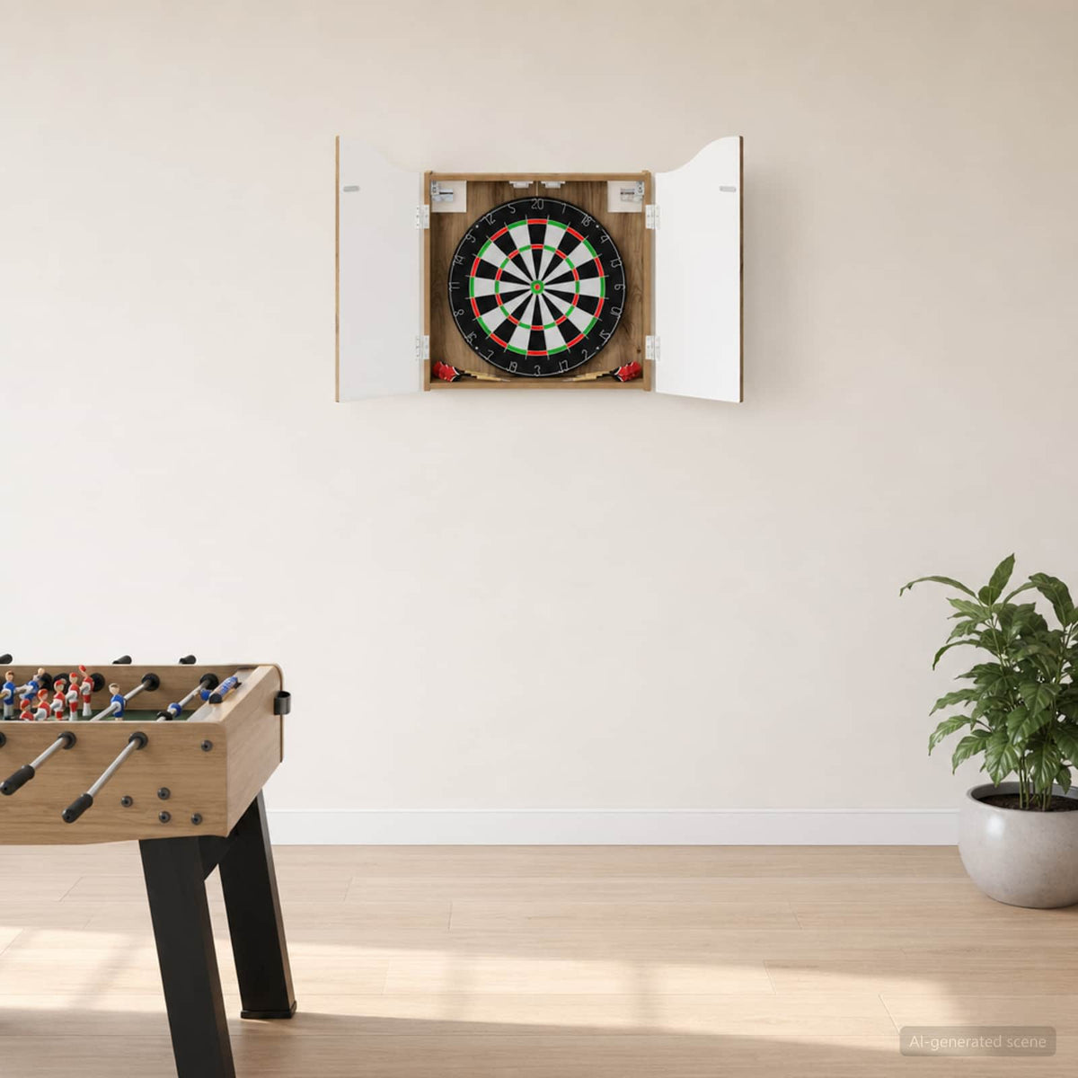 vidaXL Dartboard Cabinet Artisan Oak 56 x 12 x 63 cm Engineered Wood
