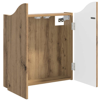 vidaXL Dartboard Cabinet Artisan Oak 56 x 12 x 63 cm Engineered Wood
