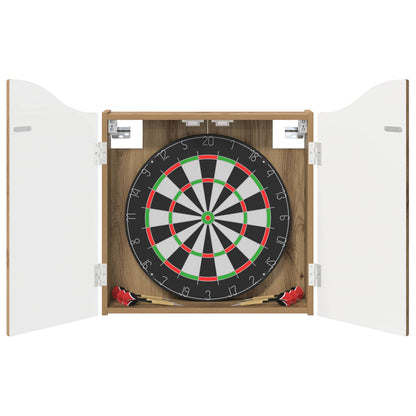 vidaXL Dartboard Cabinet Artisan Oak 56 x 12 x 63 cm Engineered Wood