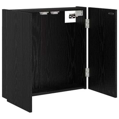 vidaXL Dartboard Cabinet Black Oak 56 x 12 x 53.5 cm Engineered Wood