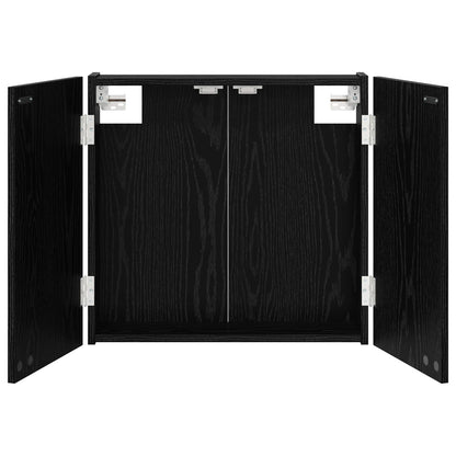 vidaXL Dartboard Cabinet Black Oak 56 x 12 x 53.5 cm Engineered Wood