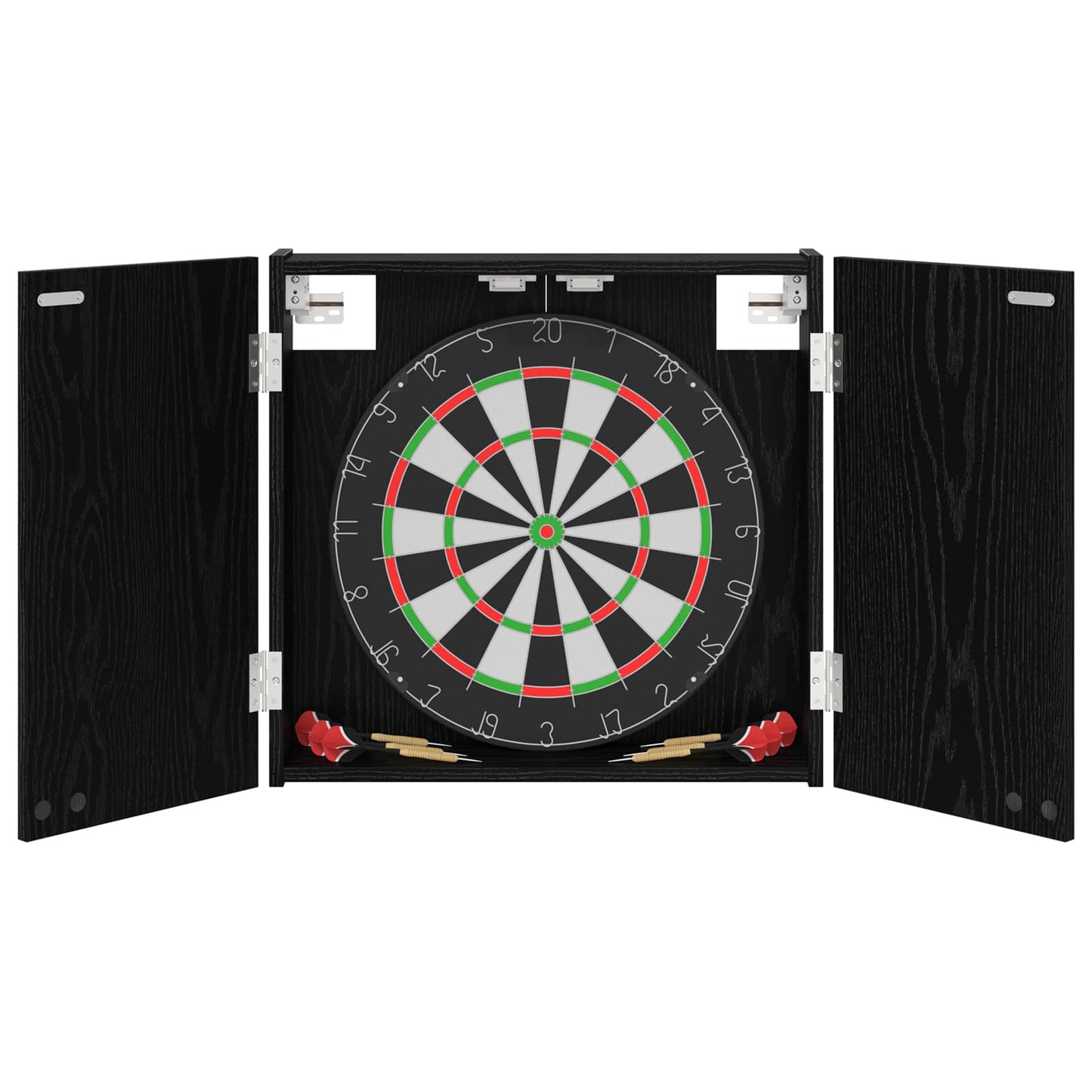 vidaXL Dartboard Cabinet Black Oak 56 x 12 x 53.5 cm Engineered Wood