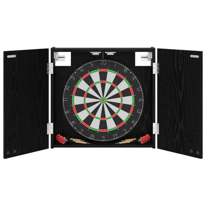 vidaXL Dartboard Cabinet Black Oak 56 x 12 x 53.5 cm Engineered Wood