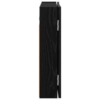 vidaXL Dartboard Cabinet Black Oak 56 x 12 x 53.5 cm Engineered Wood