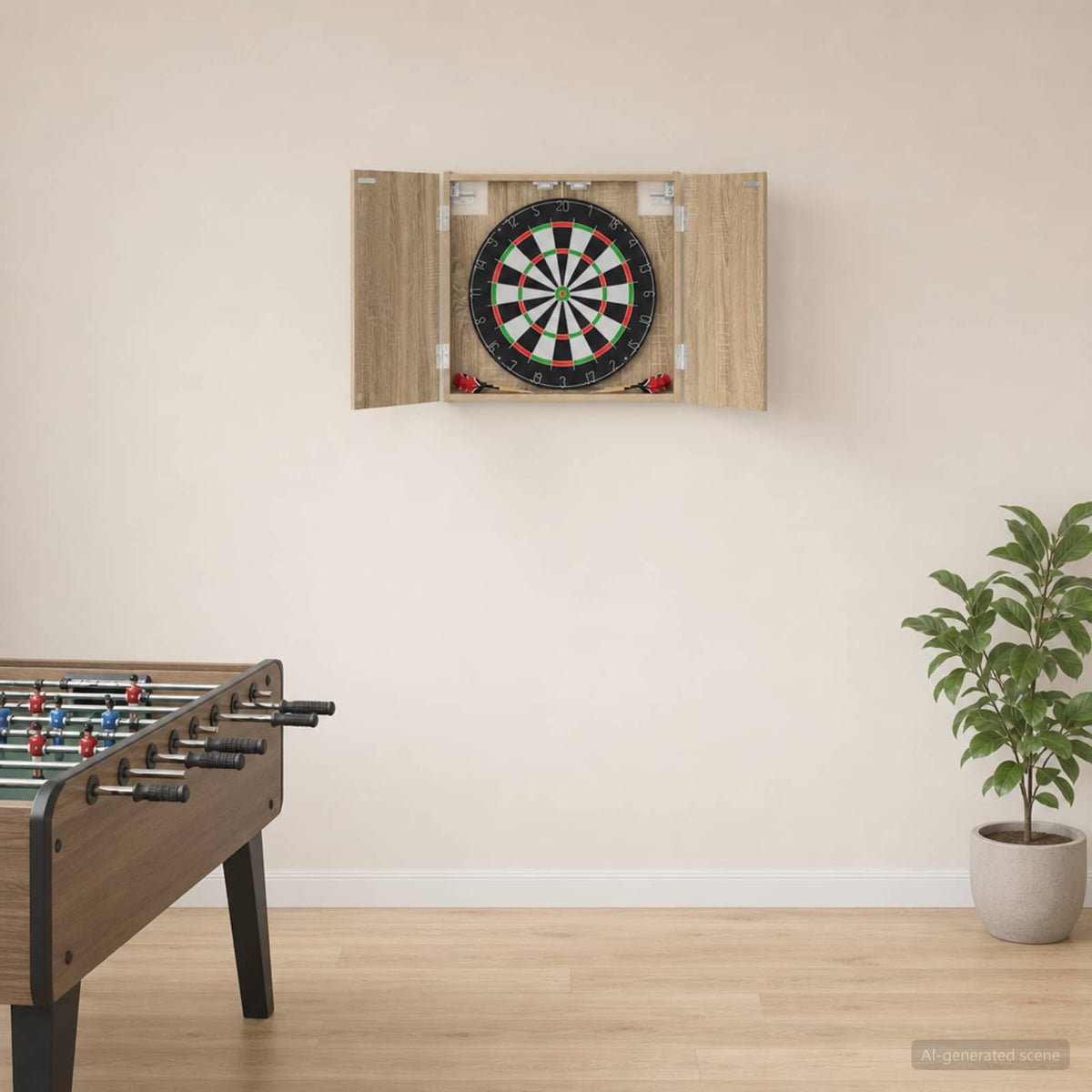 vidaXL Dartboard Cabinet Sonoma Oak 56 x 12 x 53.5 cm Engineered Wood