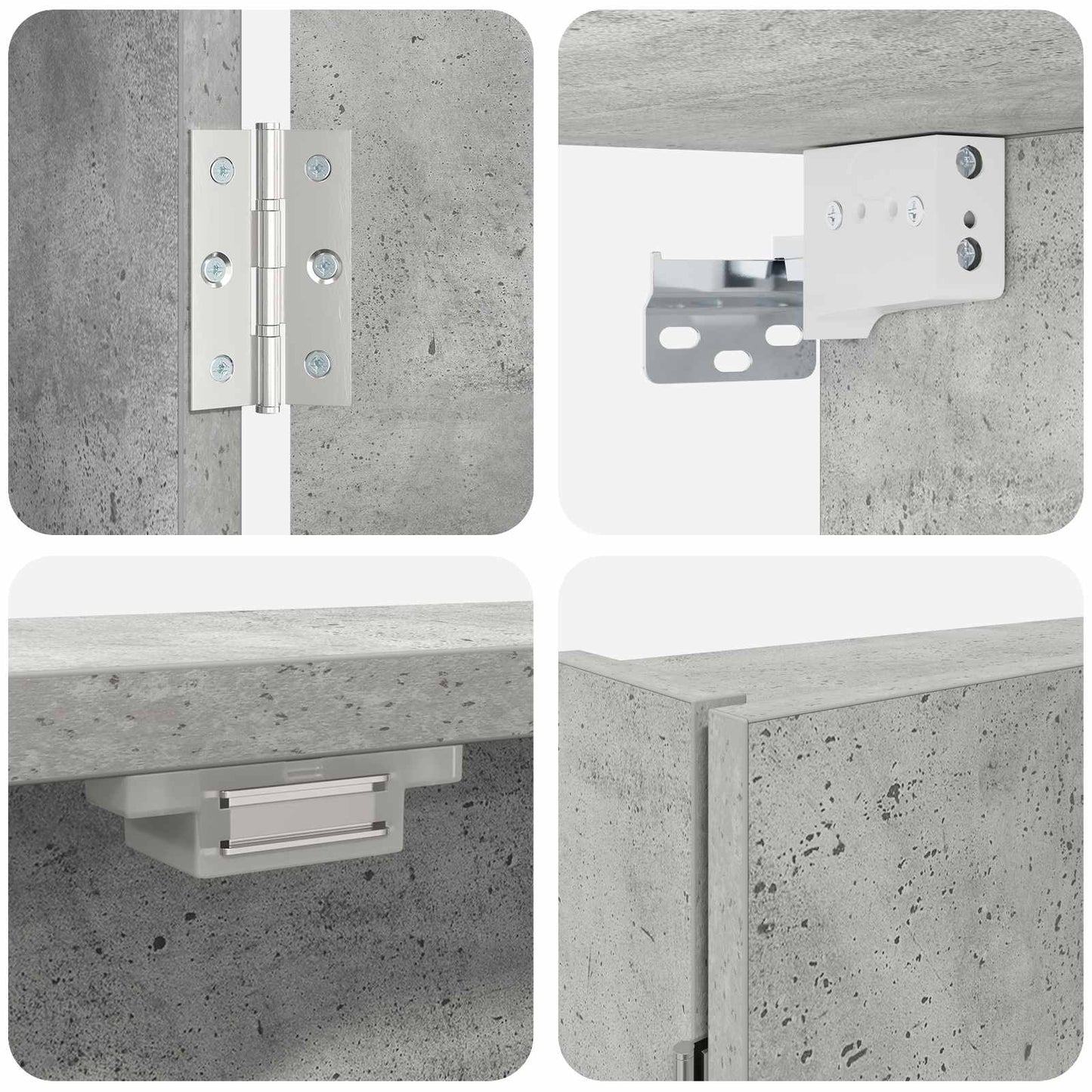 vidaXL Dartboard Cabinet Concrete Grey 56 x 12 x 53.5 cm