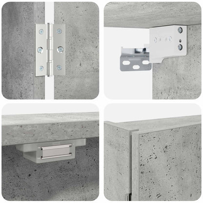 vidaXL Dartboard Cabinet Concrete Grey 56 x 12 x 53.5 cm