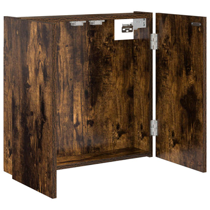 vidaXL Dartboard Cabinet Smoked Oak 56 x 12 x 53.5 cm Engineered Wood