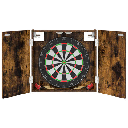 vidaXL Dartboard Cabinet Smoked Oak 56 x 12 x 53.5 cm Engineered Wood