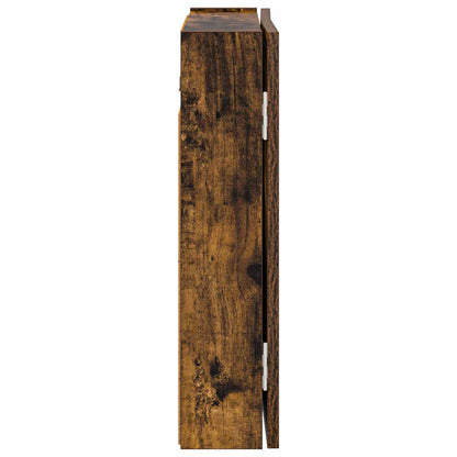 vidaXL Dartboard Cabinet Smoked Oak 56 x 12 x 53.5 cm Engineered Wood