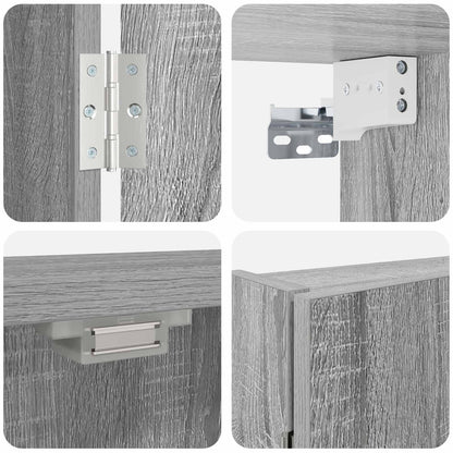 vidaXL Dartboard Cabinet Grey Sonoma 56 x 12 x 53.5 cm Engineered Wood