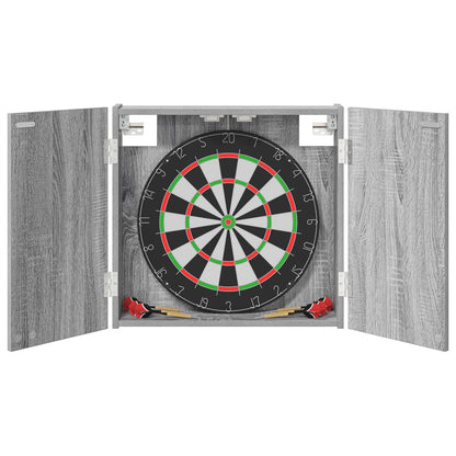 vidaXL Dartboard Cabinet Grey Sonoma 56 x 12 x 53.5 cm Engineered Wood