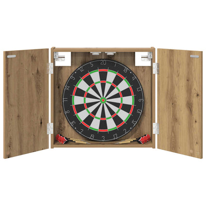 vidaXL Dartboard Cabinet Artisan Oak 56 x 12 x 53.5 cm Engineered Wood