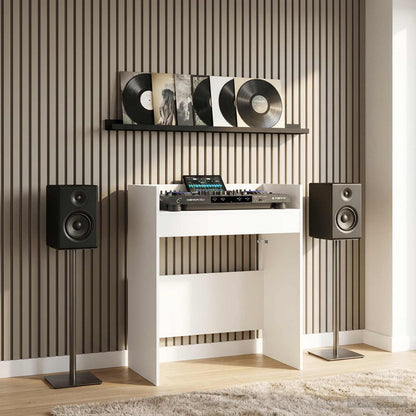 vidaXL DJ Table White 102 x 45 x 102 cm Engineered Wood