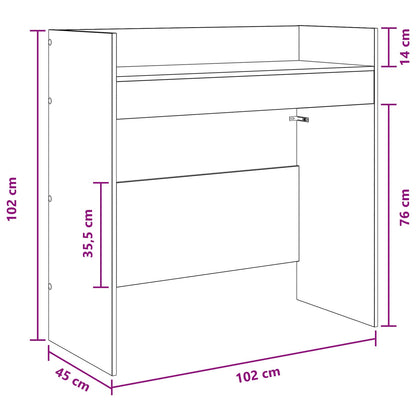 vidaXL DJ Table White 102 x 45 x 102 cm Engineered Wood