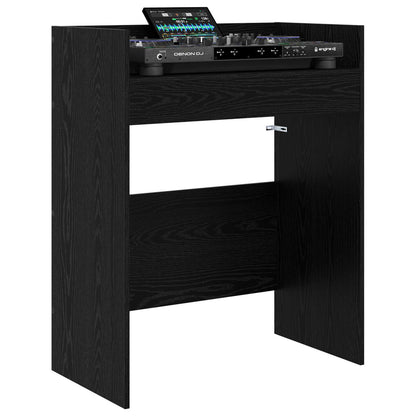 vidaXL DJ Table Black Oak 102 x 45 x 102 cm Engineered Wood