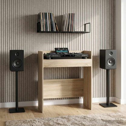 vidaXL DJ Table Sonoma Oak 102 x 45 x 102 cm Engineered Wood
