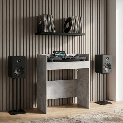 vidaXL DJ Table Concrete Grey 102 x 45 x 102 cm Engineered Wood