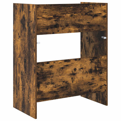 vidaXL DJ Table Smoked Oak 102 x 45 x 102 cm Engineered Wood