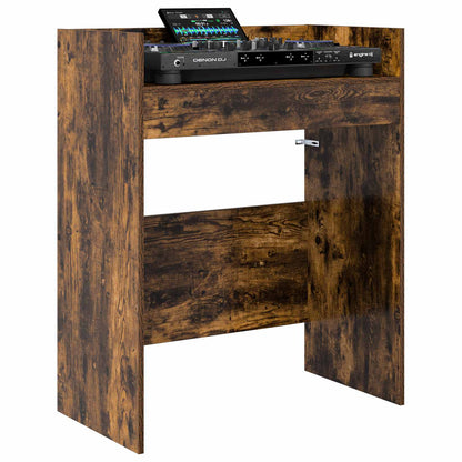 vidaXL DJ Table Smoked Oak 102 x 45 x 102 cm Engineered Wood