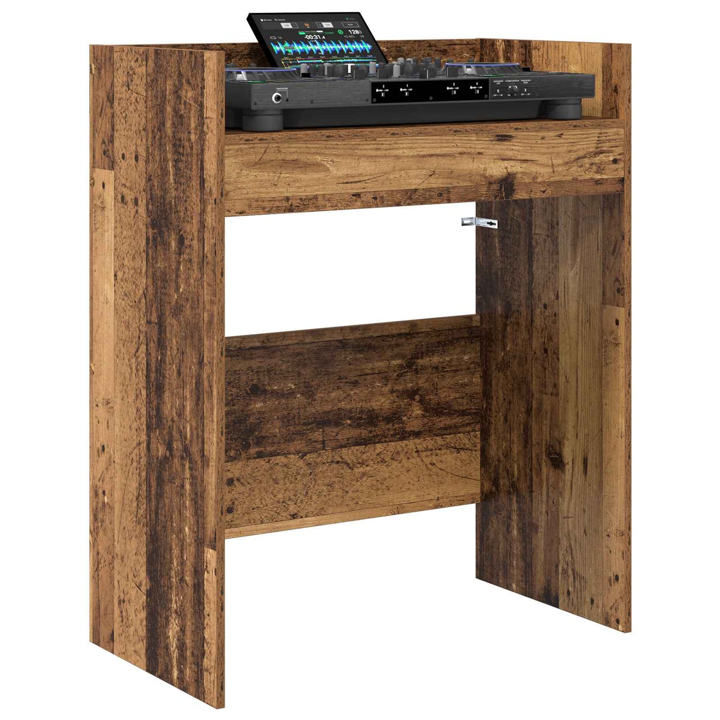 vidaXL DJ Table Old Wood 102 x 45 x 102 cm Engineered Wood