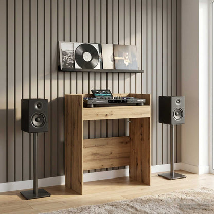 vidaXL DJ Table Artisan Oak 102 x 45 x 102 cm Engineered Wood