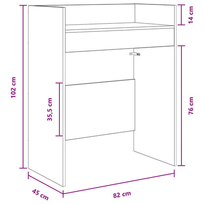 vidaXL DJ Table White 82 x 45 x 102 cm Engineered Wood