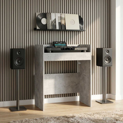 vidaXL DJ Table Concrete Grey 82 x 45 x 102 cm Engineered Wood