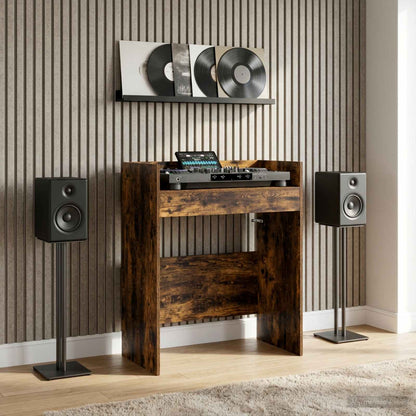vidaXL DJ Table Smoked Oak 82 x 45 x 102 cm Engineered Wood