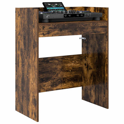 vidaXL DJ Table Smoked Oak 82 x 45 x 102 cm Engineered Wood