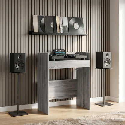 vidaXL DJ Table Grey Sonoma 82 x 45 x 102 cm Engineered Wood