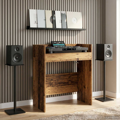 vidaXL DJ Table Old Wood 82 x 45 x 102 cm Engineered Wood