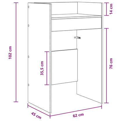 vidaXL DJ Table White 62 x 45 x 102 cm Engineered Wood