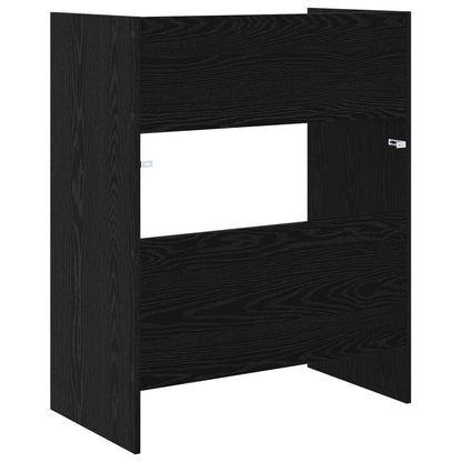 vidaXL DJ Table Black Oak 62 x 45 x 102 cm Engineered Wood