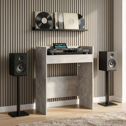 vidaXL DJ Table Concrete Grey 62 x 45 x 102 cm Engineered Wood