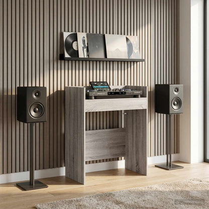 vidaXL DJ Table Grey Sonoma 62 x 45 x 102 cm Engineered Wood