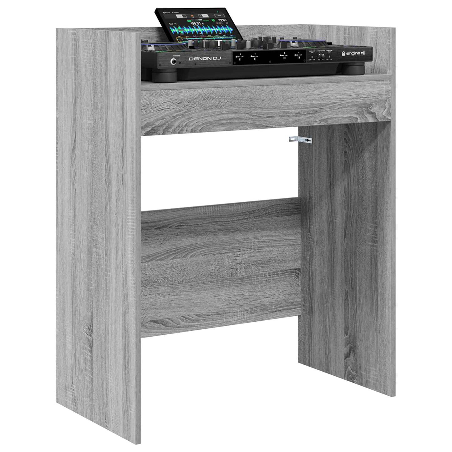 vidaXL DJ Table Grey Sonoma 62 x 45 x 102 cm Engineered Wood