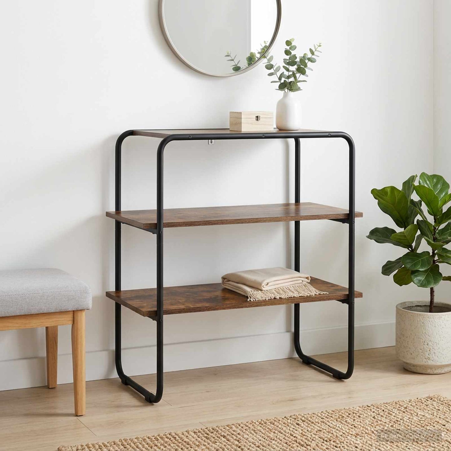 vidaXL Console Table Smoked Oak 60 x 41 x 75 cm Engineered Wood