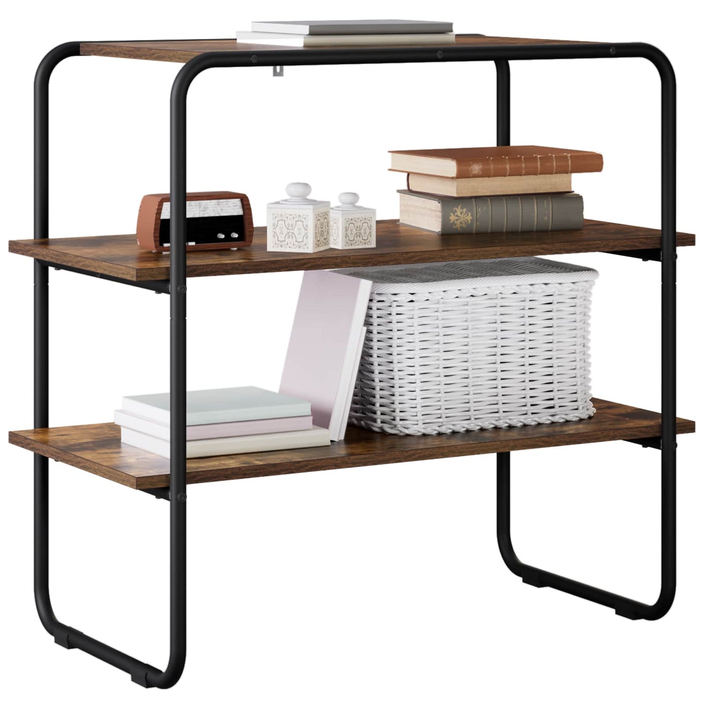 vidaXL Console Table Smoked Oak 100 x 41 x 75 cm Engineered Wood