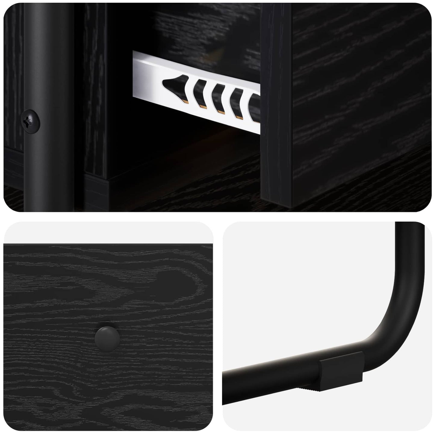 vidaXL Console Table Black Oak 80 x 40 x 75 cm Engineered Wood