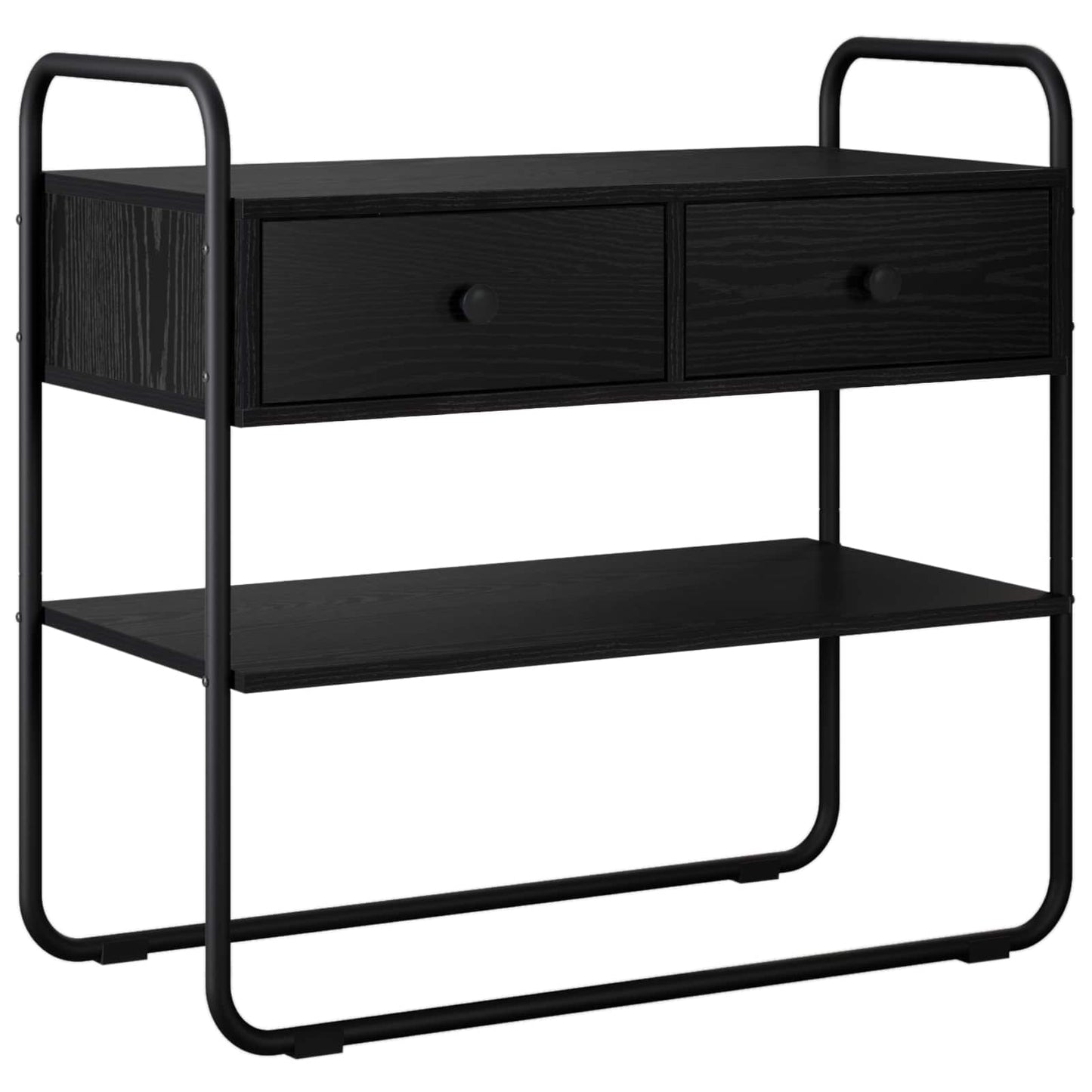 vidaXL Console Table Black Oak 80 x 40 x 75 cm Engineered Wood