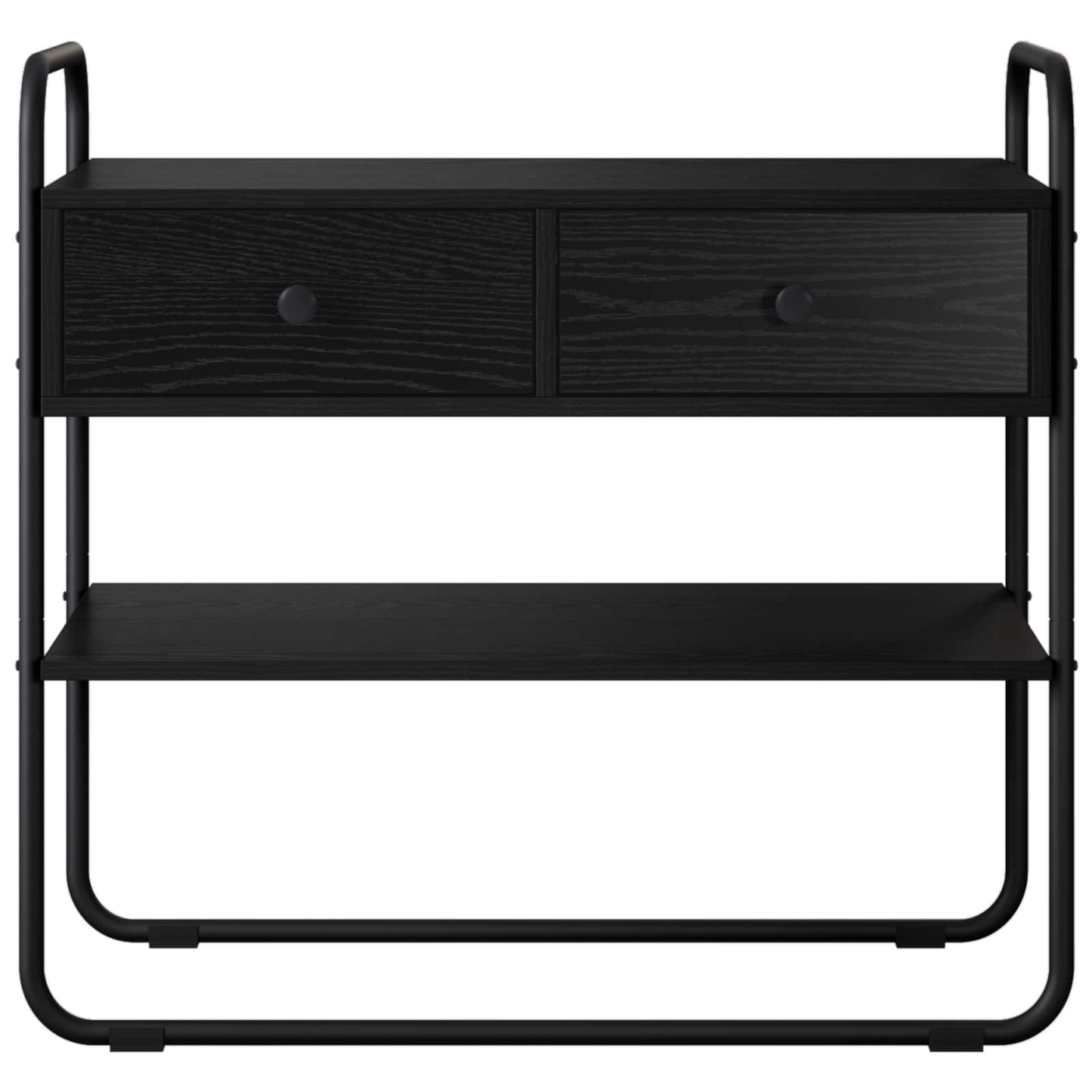 vidaXL Console Table Black Oak 80 x 40 x 75 cm Engineered Wood