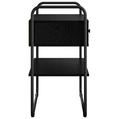 vidaXL Console Table Black Oak 80 x 40 x 75 cm Engineered Wood