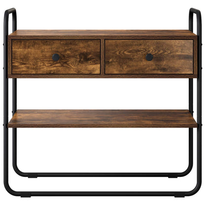 vidaXL Console Table Smoked Oak 80 x 40 x 75 cm Engineered Wood